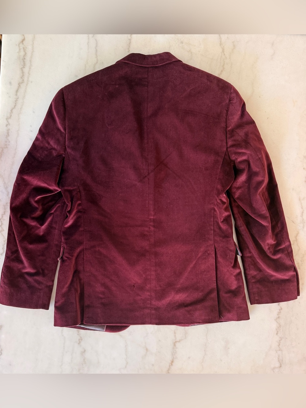Alfani Men's Velvet Blazer in Burgundy - Picture 4 of 4